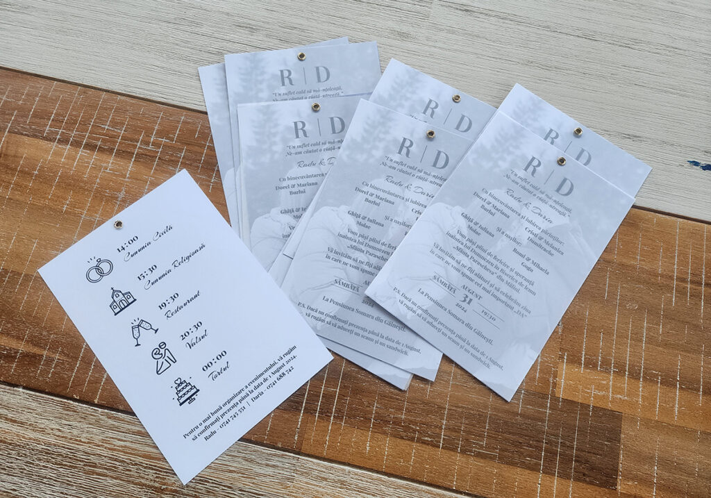 Invitații de nuntă și materiale grafice